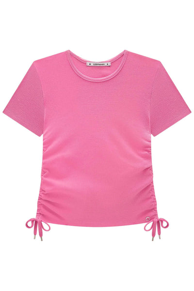 Blusa Boxy Teen Menina em Canelado 81687 Lilimoon