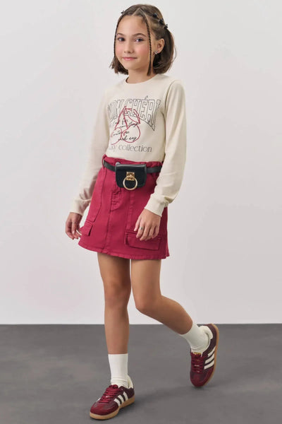 Blusa Boxy em Meia Malha 80370 Vic&Vicky Teen Menina