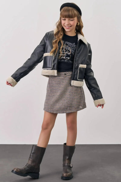 Blusa Boxy em Meia Malha 80370 Vic&Vicky Teen Menina