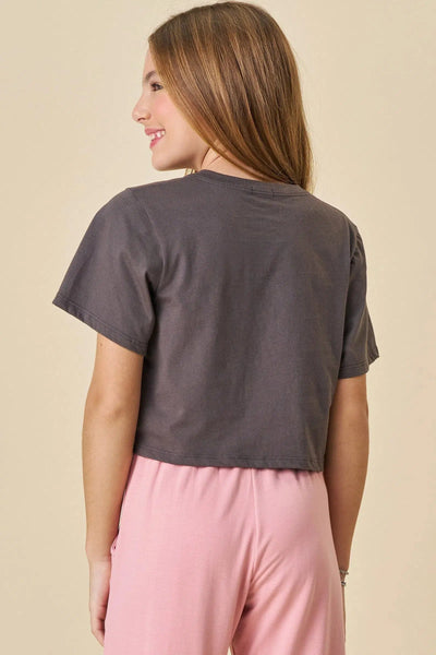 Blusa Boxy Over Teen Menina em Meia Malha 81958 Vic&Vicky