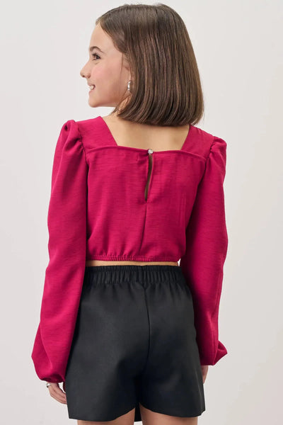 Blusa Cropped em Airflow 81268 Vic&Vicky Teen Menina