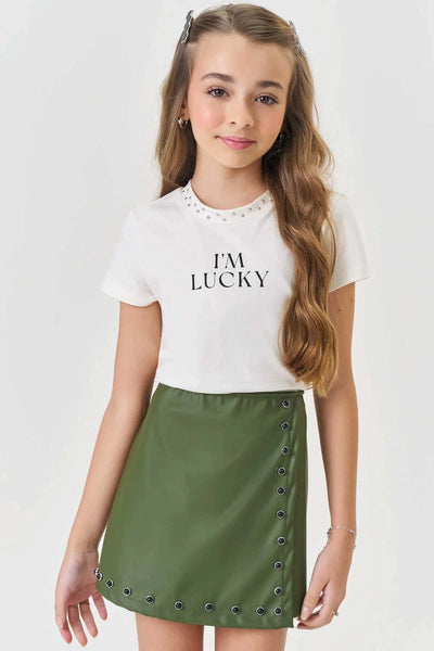 Blusa Cropped Teen Menina em Cotton 81488 Lilimoon