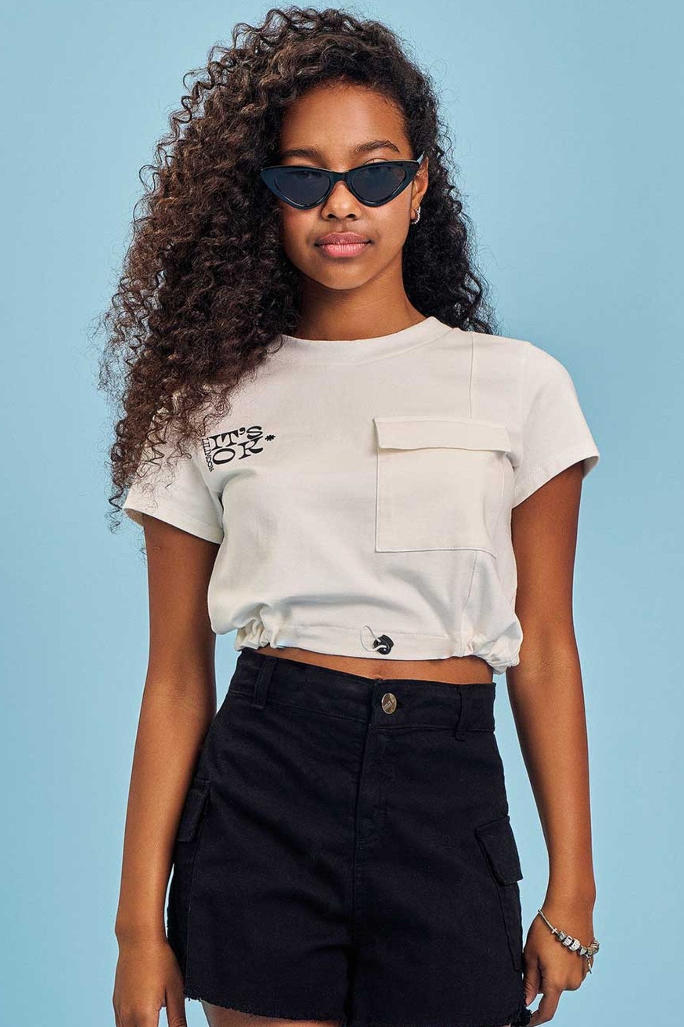 Blusa Cropped em Cotton 74062 Lilimoon