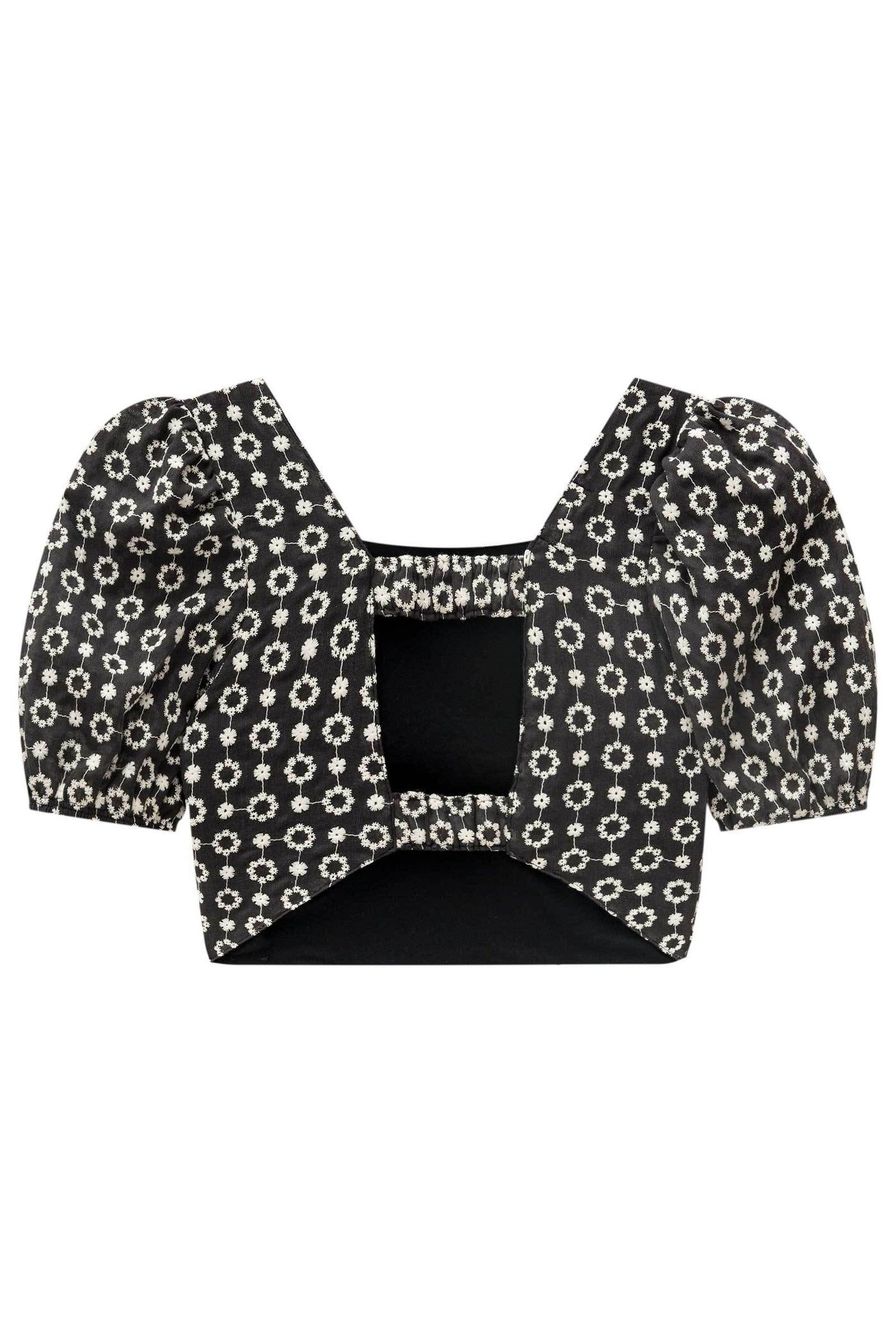 Blusa Cropped em Laise Bordada 76901 Vic&Vicky