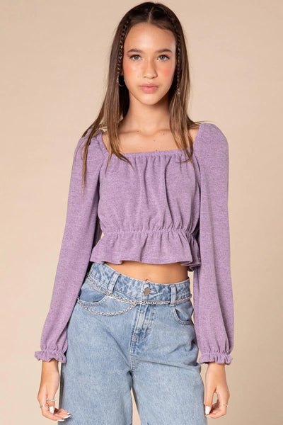 Blusa Cropped em Malha Winter 71329 Lilimoon