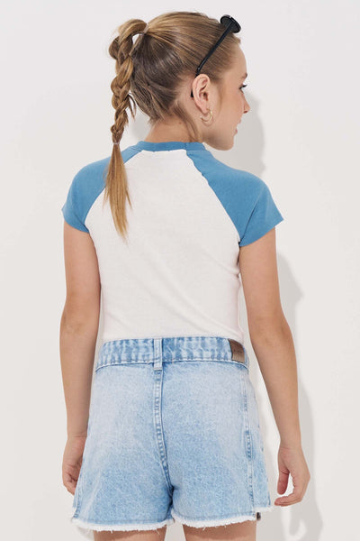 Blusa Raglan Baby Look em Ribana 83291 Vic&Vicky Teen Menina