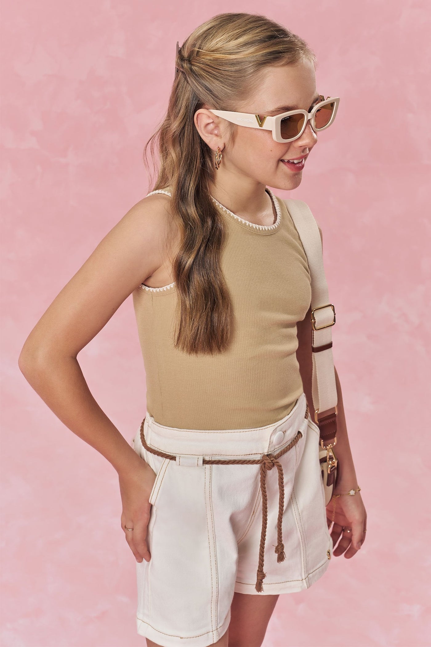 Blusa Regata em Canelado Liz 83539 Vic&Vicky Teen Menina