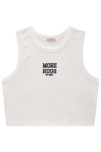 Blusa Regata Top Cropped em Canelado Liz 83529 Vic&Vicky Teen Menina