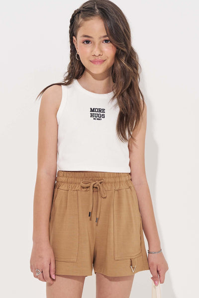 Blusa Regata Top Cropped em Canelado Liz 83529 Vic&Vicky Teen Menina