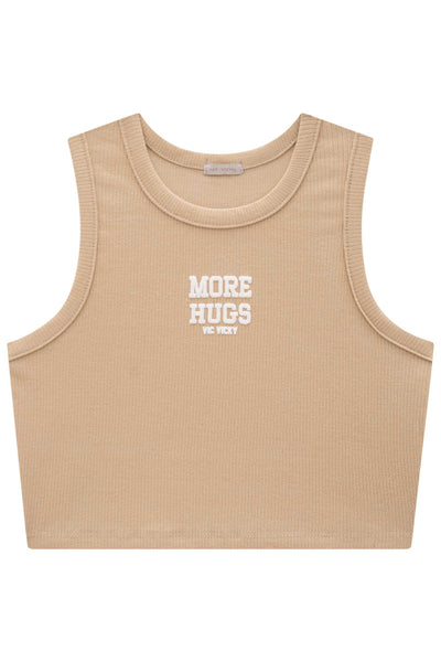 Blusa Regata Top Cropped em Canelado Liz 83529 Vic&Vicky Teen Menina