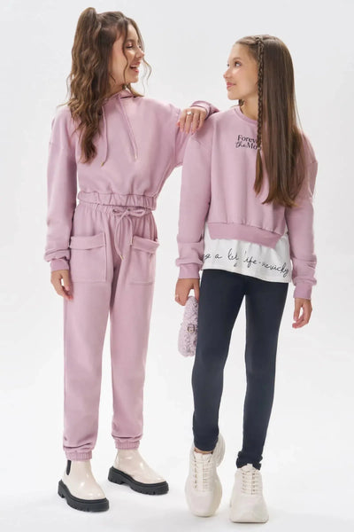 Blusão Boxy Baggy com Capuz em Moletom com Pelúcia 79592 Vic&Vicky Teen Menina