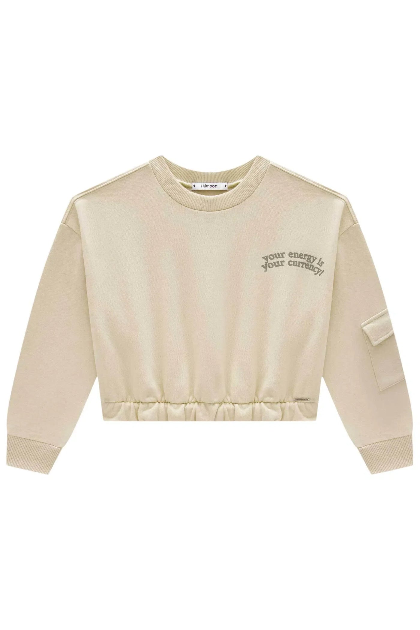 Blusão Cropped Baggy em Moletom com Pelúcia 80212 Lilimoon Teen Menina