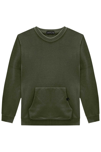 Blusão em Tricot Fio Tinto 100% Algodão sem Costura 78742 Johnny Fox Teen Menino