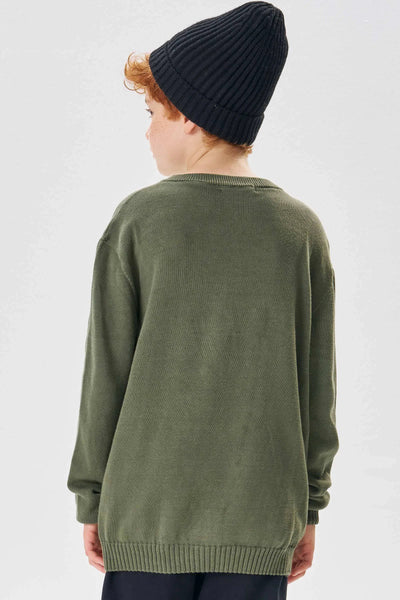 Blusão em Tricot Fio Tinto 100% Algodão sem Costura 78742 Johnny Fox Teen Menino