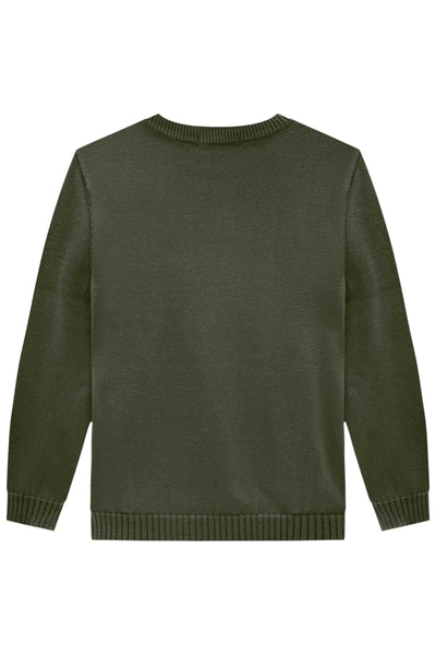 Blusão em Tricot Fio Tinto 100% Algodão sem Costura 78742 Johnny Fox Teen Menino