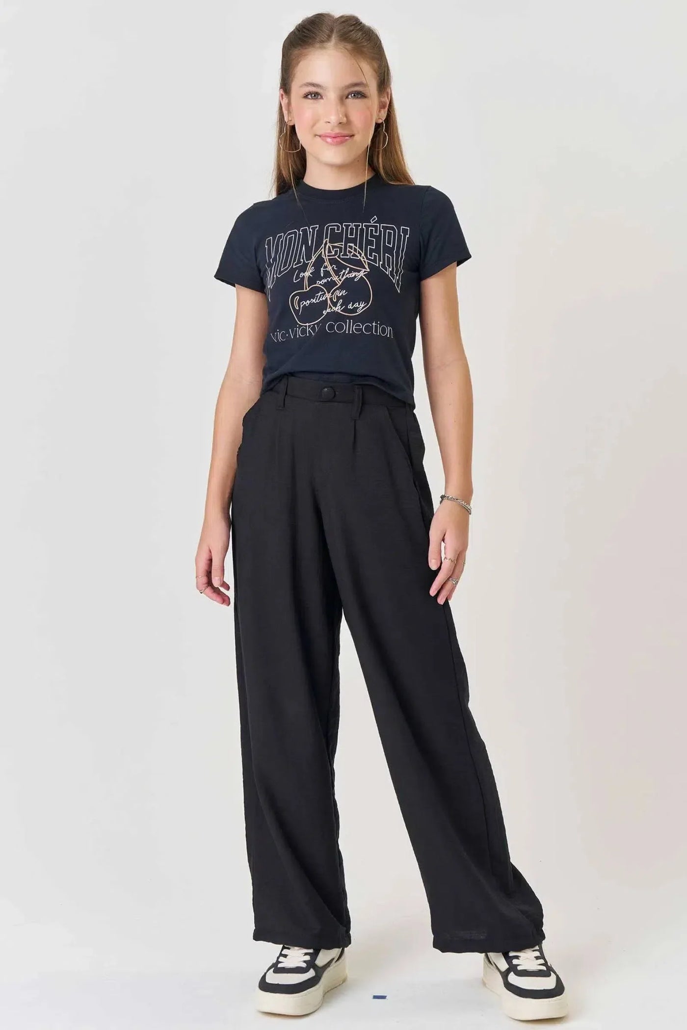 Calça Alfaiataria em Viscose Turim 82634 Vic&Vicky Teen Menina