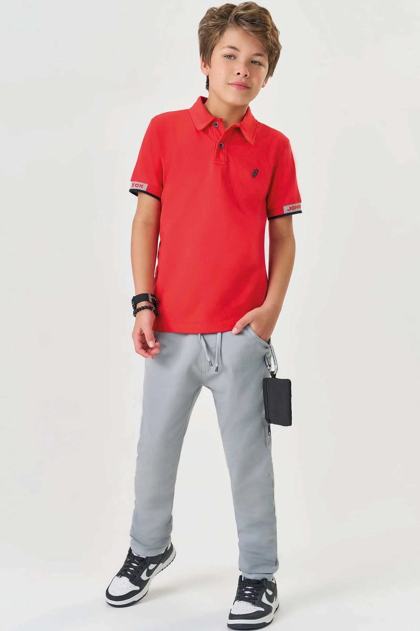 Calça Comfy em Sarja Soft com Elastano 80658 Johnny Fox Teen Menino