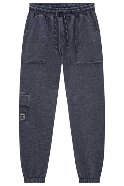 Calça Jogger em Malha Denim com Elastano 80232 Johnny Fox Teen Menino