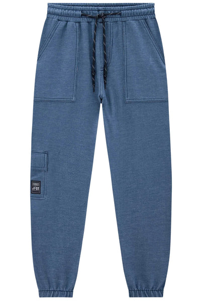Calça Jogger em Malha Denim com Elastano 80232 Johnny Fox Teen Menino
