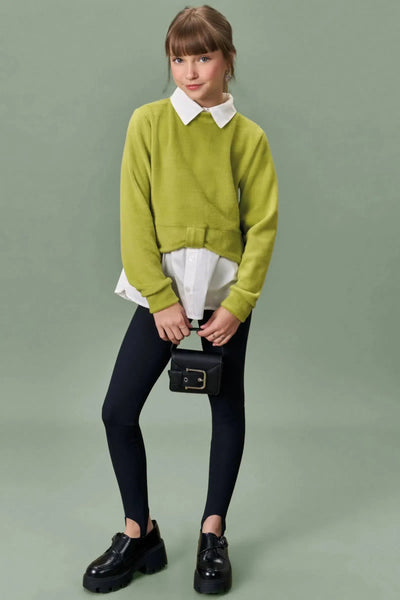 Calça Legging em Ribana Fancy 79390 Vic&Vicky Teen Menina