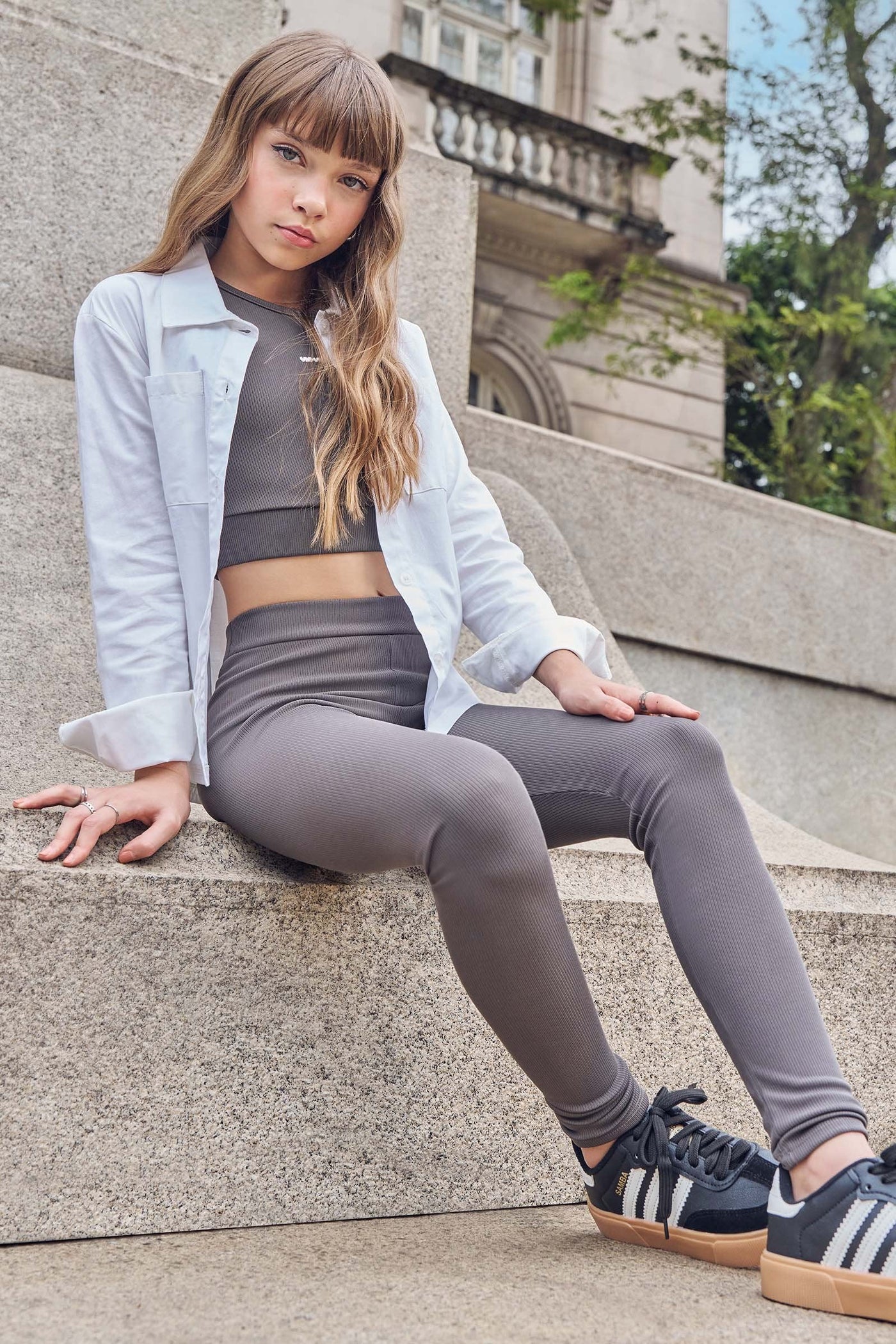 Calça Legging em Ribana Fancy 83025 Vic&Vicky Teen Menina