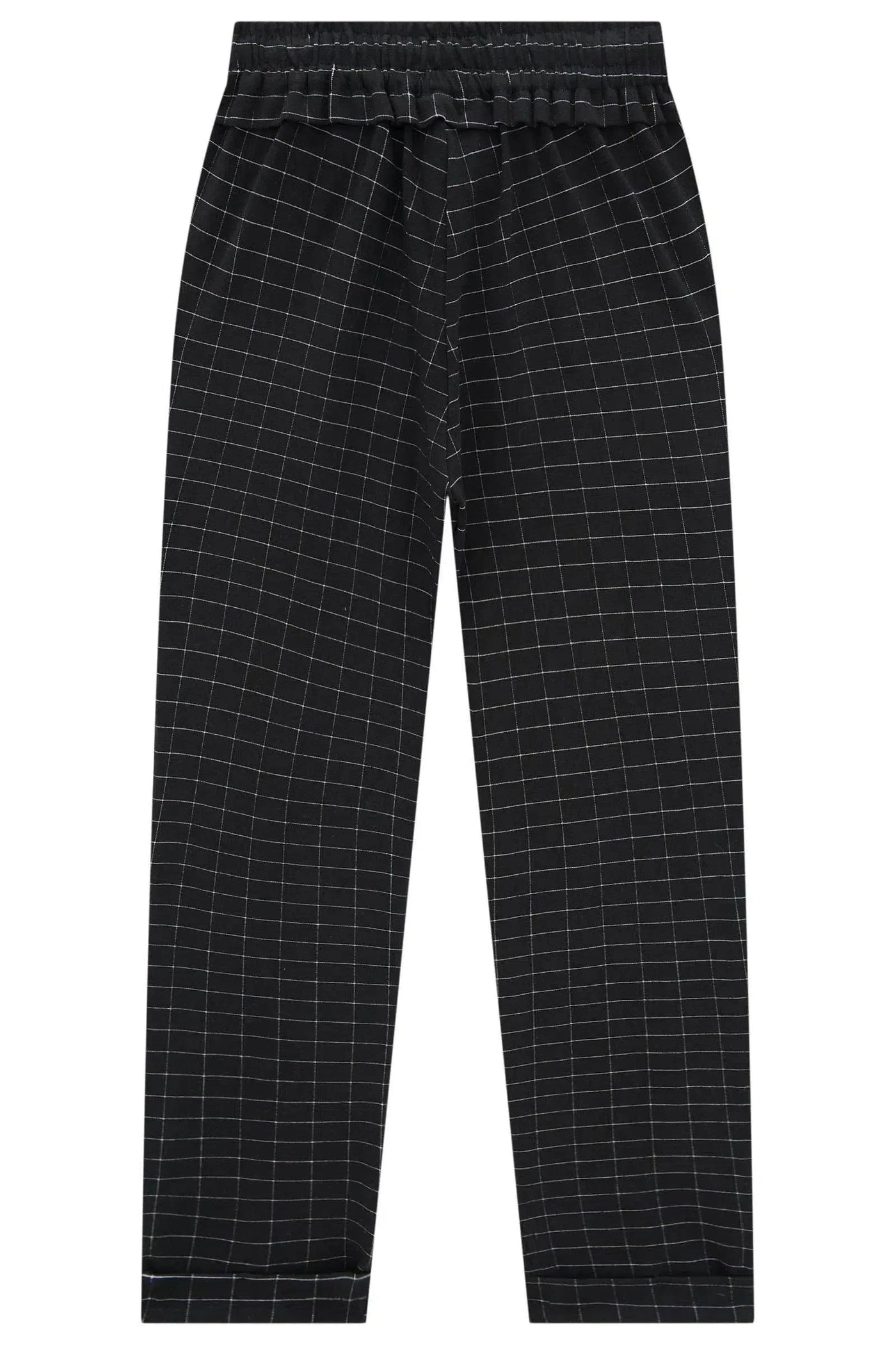 Calça Mom em Malha Grid de Viscose 79379 Vic&Vicky Teen Menina