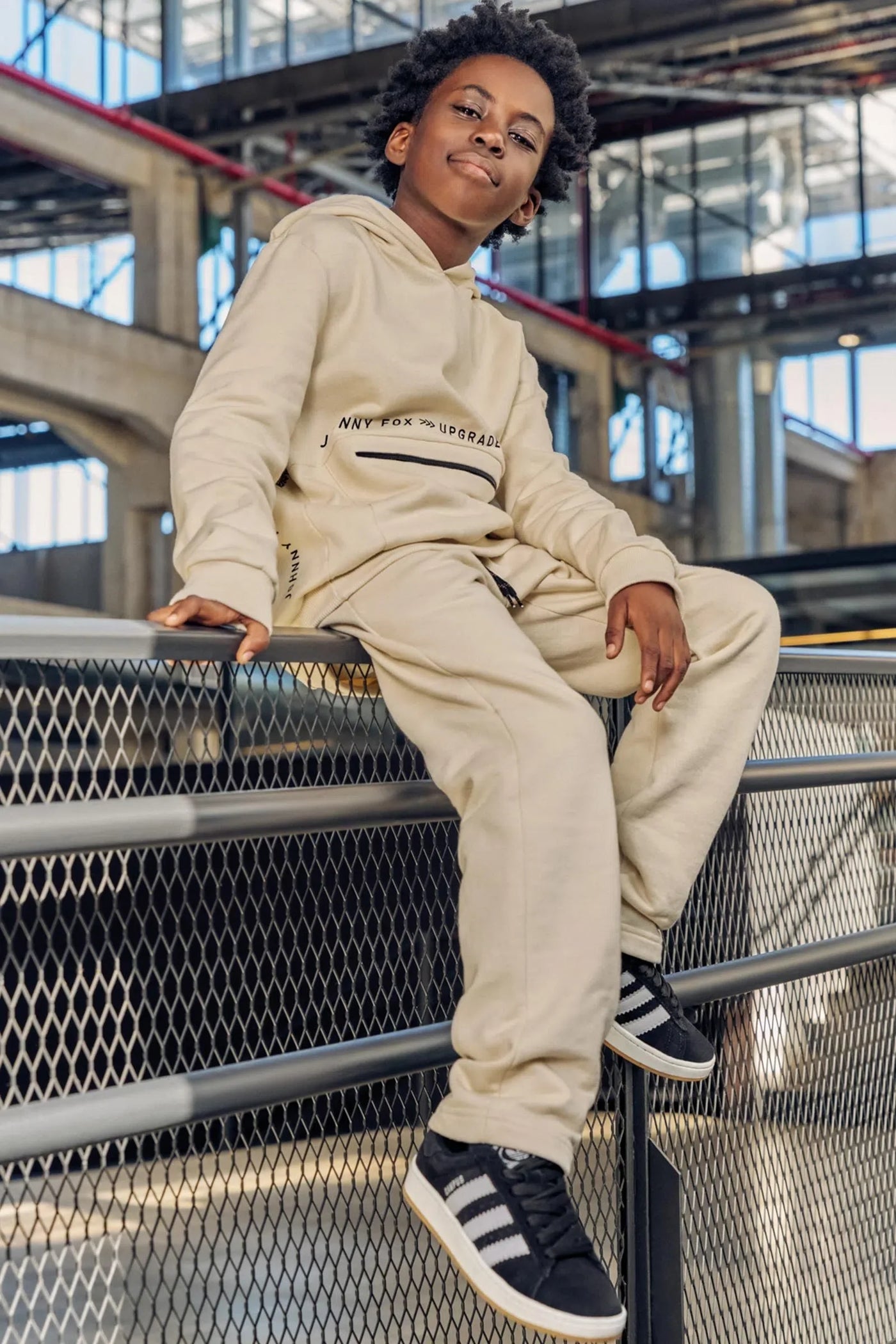 Calça Reta em Moletom com Pelúcia 81085 Johnny Fox Teen Menino