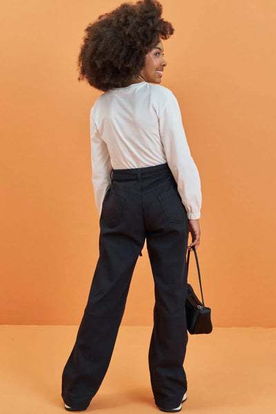 Calça Reta em Sarja com Elastano 79719 Lilimoon Teen Menina