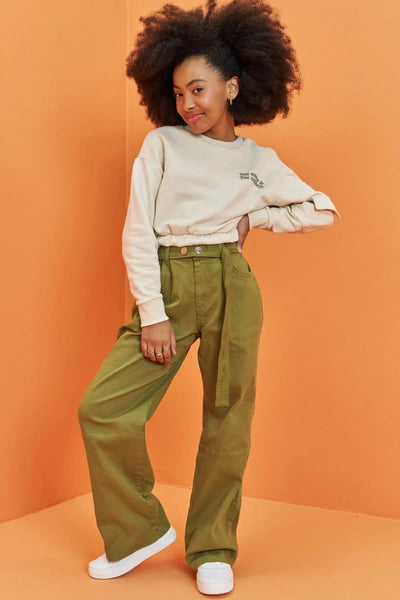 Calça Reta em Sarja com Elastano 79719 Lilimoon Teen Menina