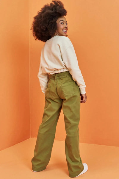 Calça Reta em Sarja com Elastano 79719 Lilimoon Teen Menina