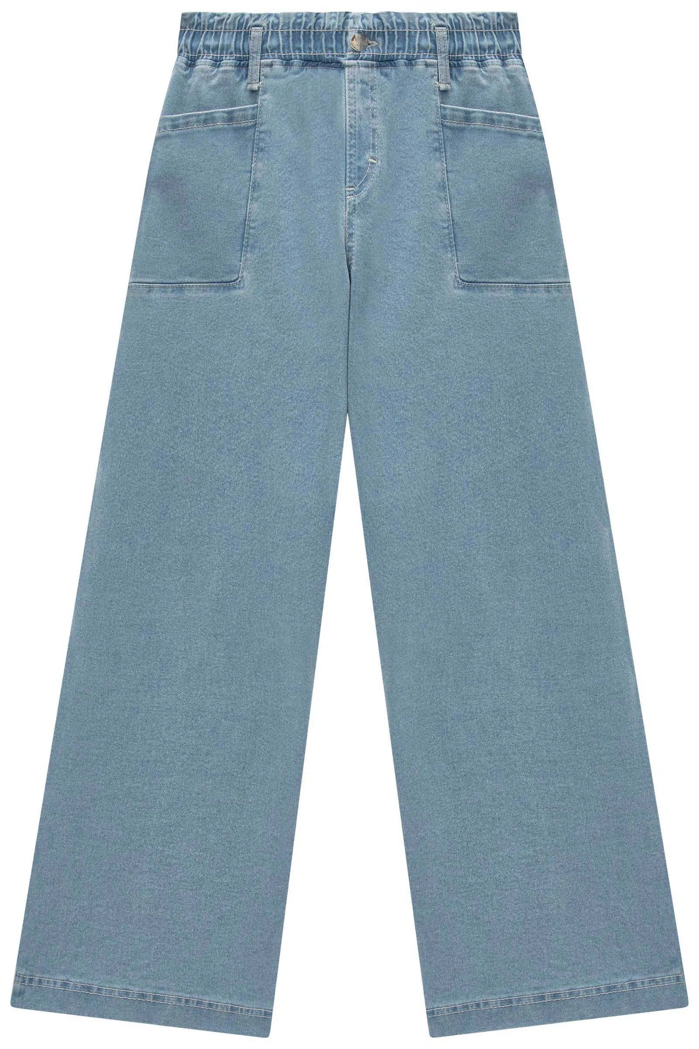 Calça Wide Leg em Jeans com Elastano 79702 Lilimoon Teen Menina