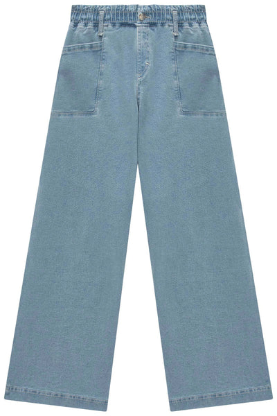 Calça Wide Leg em Jeans com Elastano 79702 Lilimoon Teen Menina