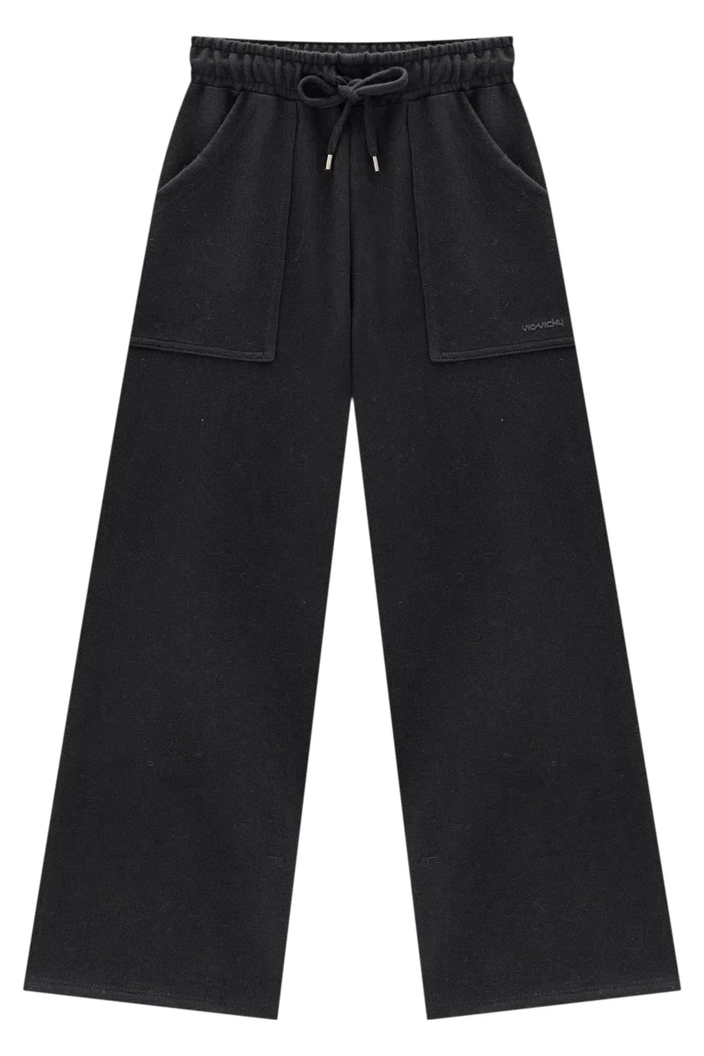 Calça Wide Leg em Moletom sem Pelúcia 79615 Vic&Vicky Teen Menina