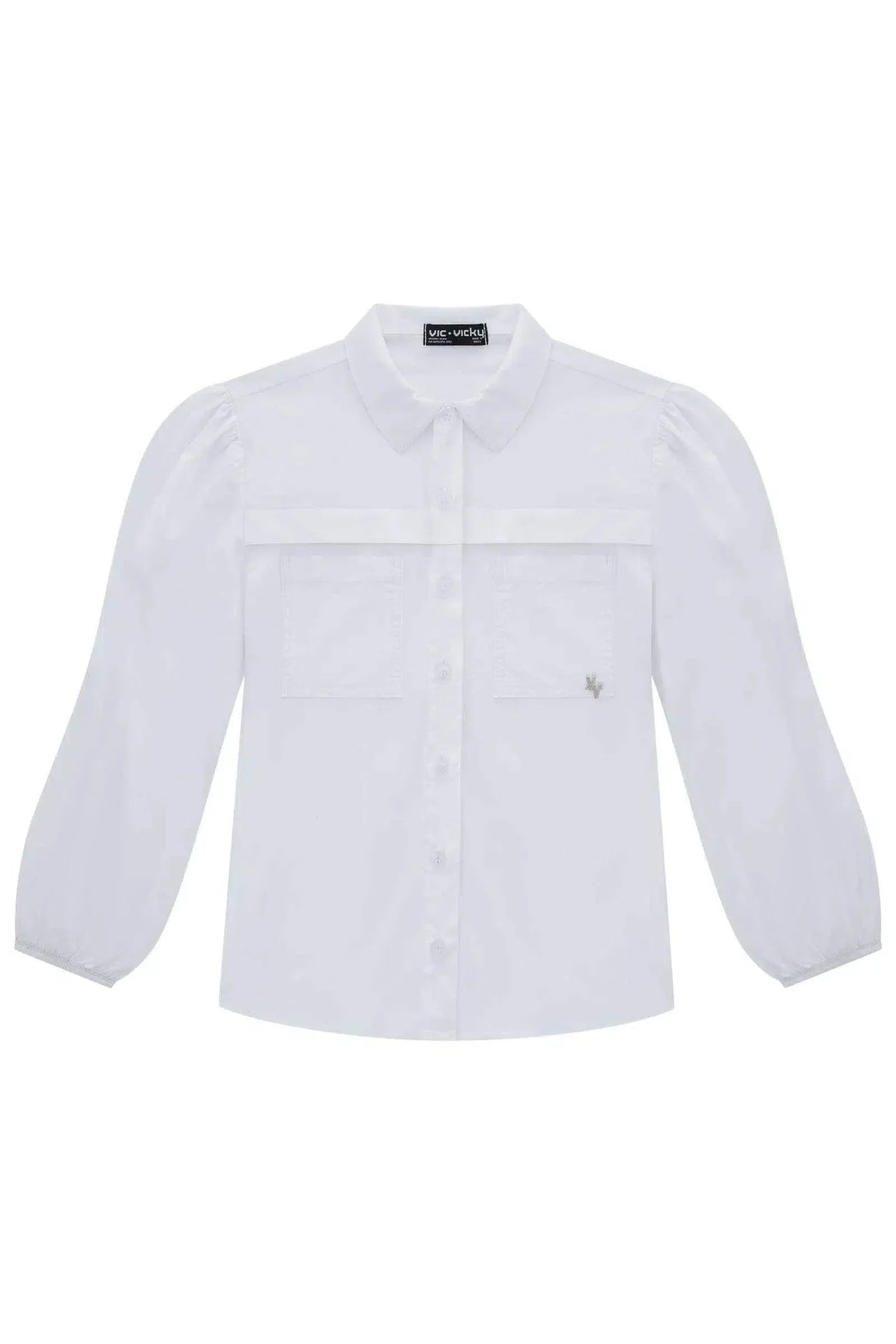 Camisa Over em Tricoline 79839 Vic&Vicky Teen Menina
