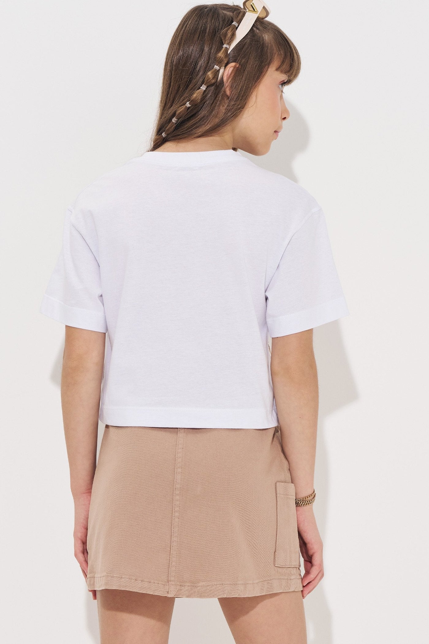 Camiseta Boxy Over em Meia Malha 82820 Vic&Vicky Teen Menina