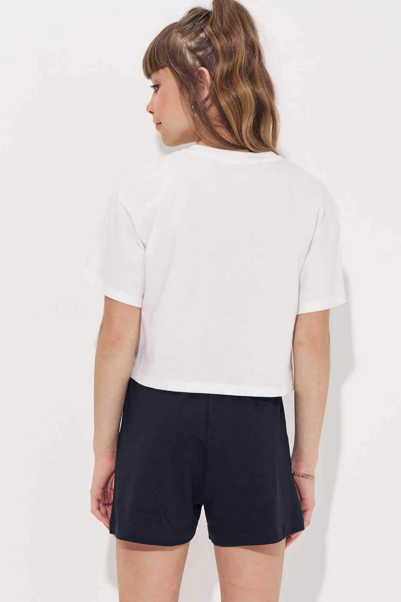 Camiseta Boxy Over em Meia Malha 83533 Vic&Vicky Teen Menina