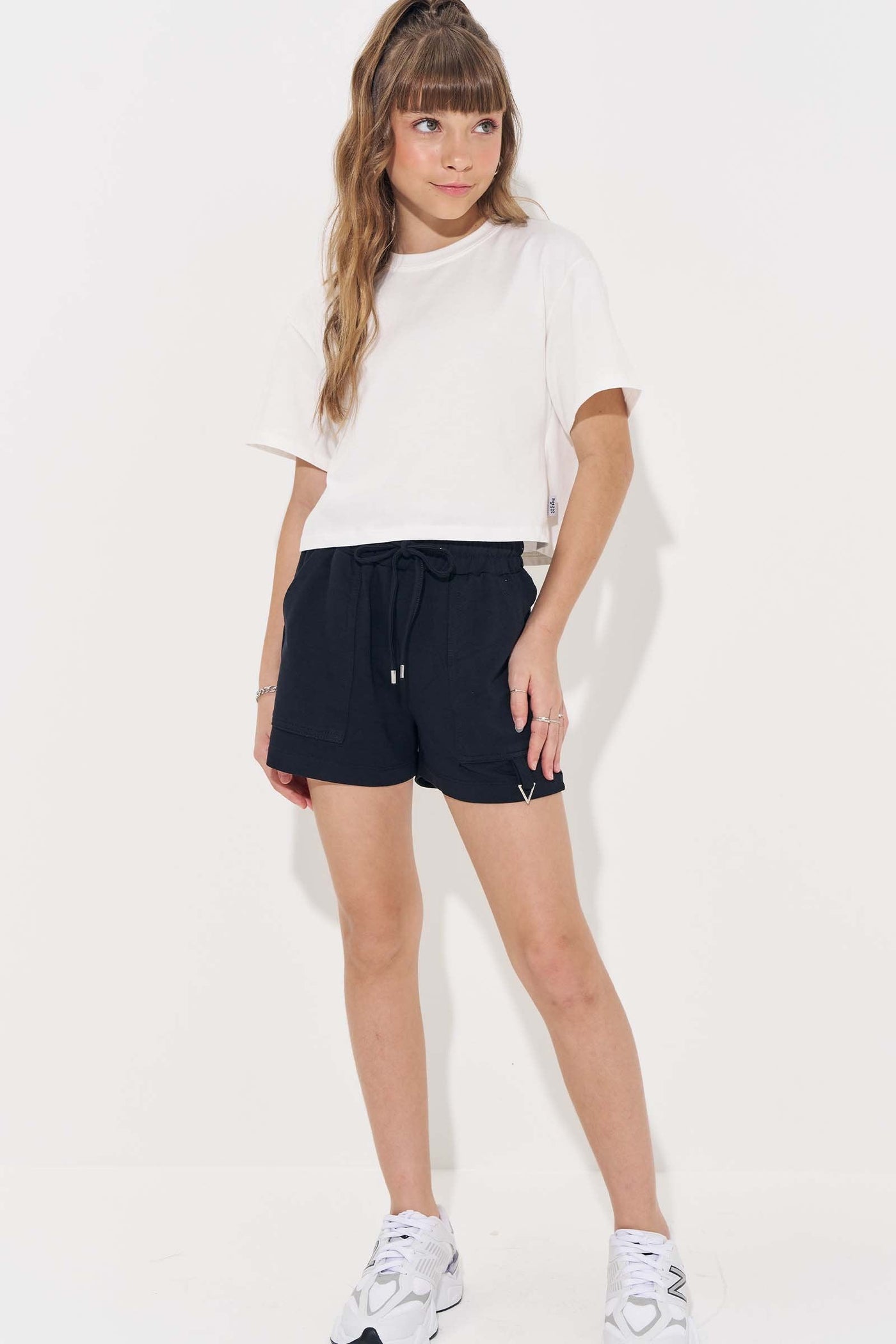 Camiseta Boxy Over em Meia Malha 83533 Vic&Vicky Teen Menina