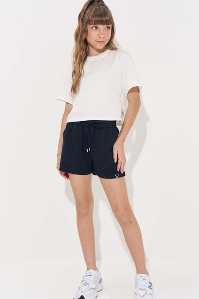 Camiseta Boxy Over em Meia Malha 83533 Vic&Vicky Teen Menina