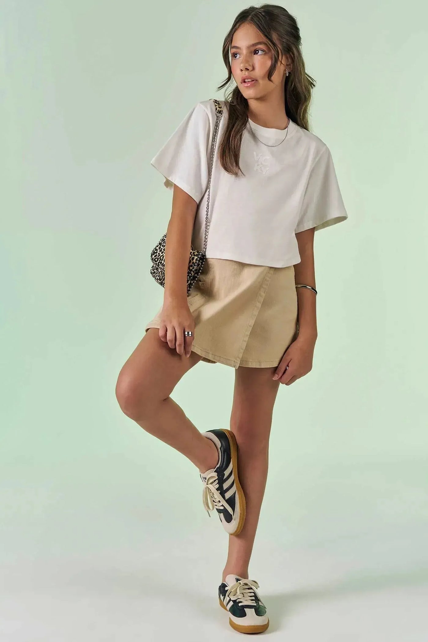 Camiseta Boxy Over em Meia Malha 87147 Vic&Vicky Teen Menina