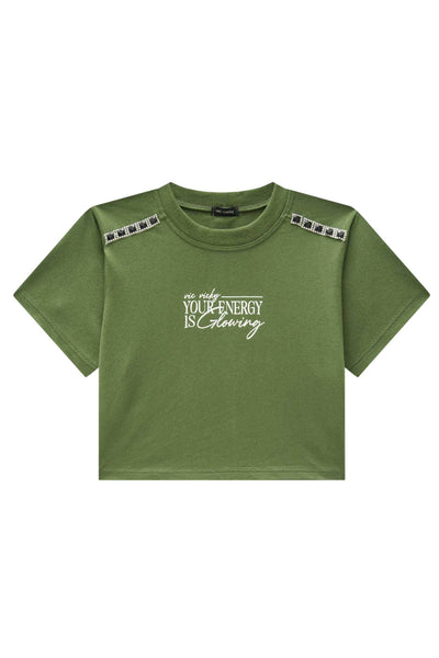 Camiseta Cropped em Meia Malha 82822 Vic&Vicky Teen Menina