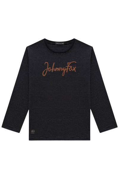 Camiseta em Cotton Listrado Fio Tinto 81363 Johnny Fox Teen Menino