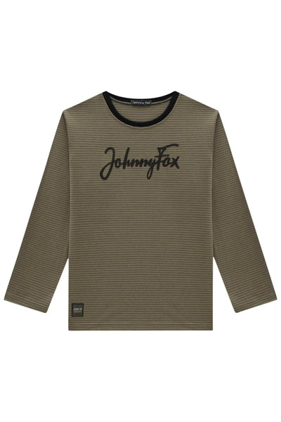 Camiseta em Cotton Listrado Fio Tinto 81363 Johnny Fox Teen Menino