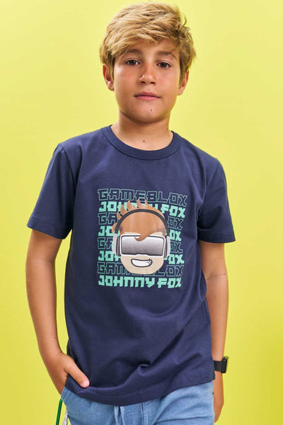 Camiseta em Meia Malha 76948 Johnny Fox