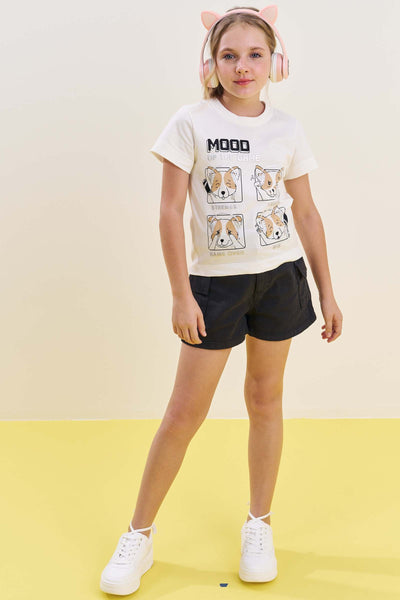 Camiseta em Meia Malha 85310 Vic&Vicky Teen Menina