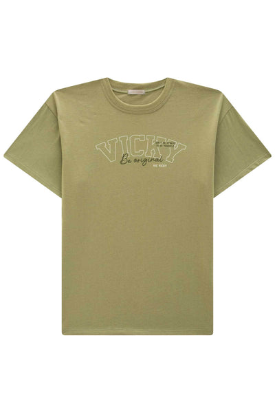 Camiseta Over em Meia Malha 82692 Vic&Vicky