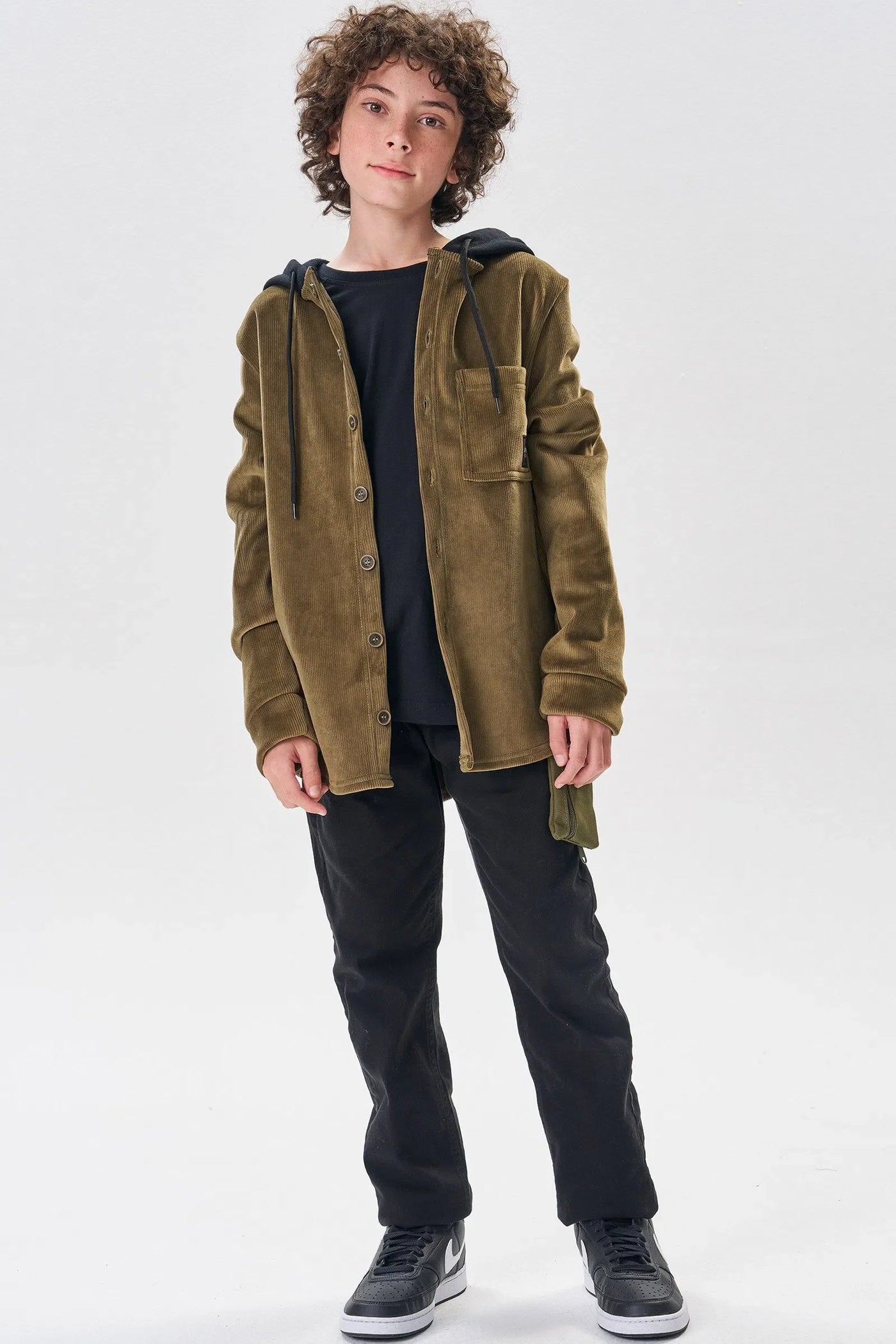 Casaco em Fleece Cotelê com Elastano 80043 Johnny Fox Teen Menino