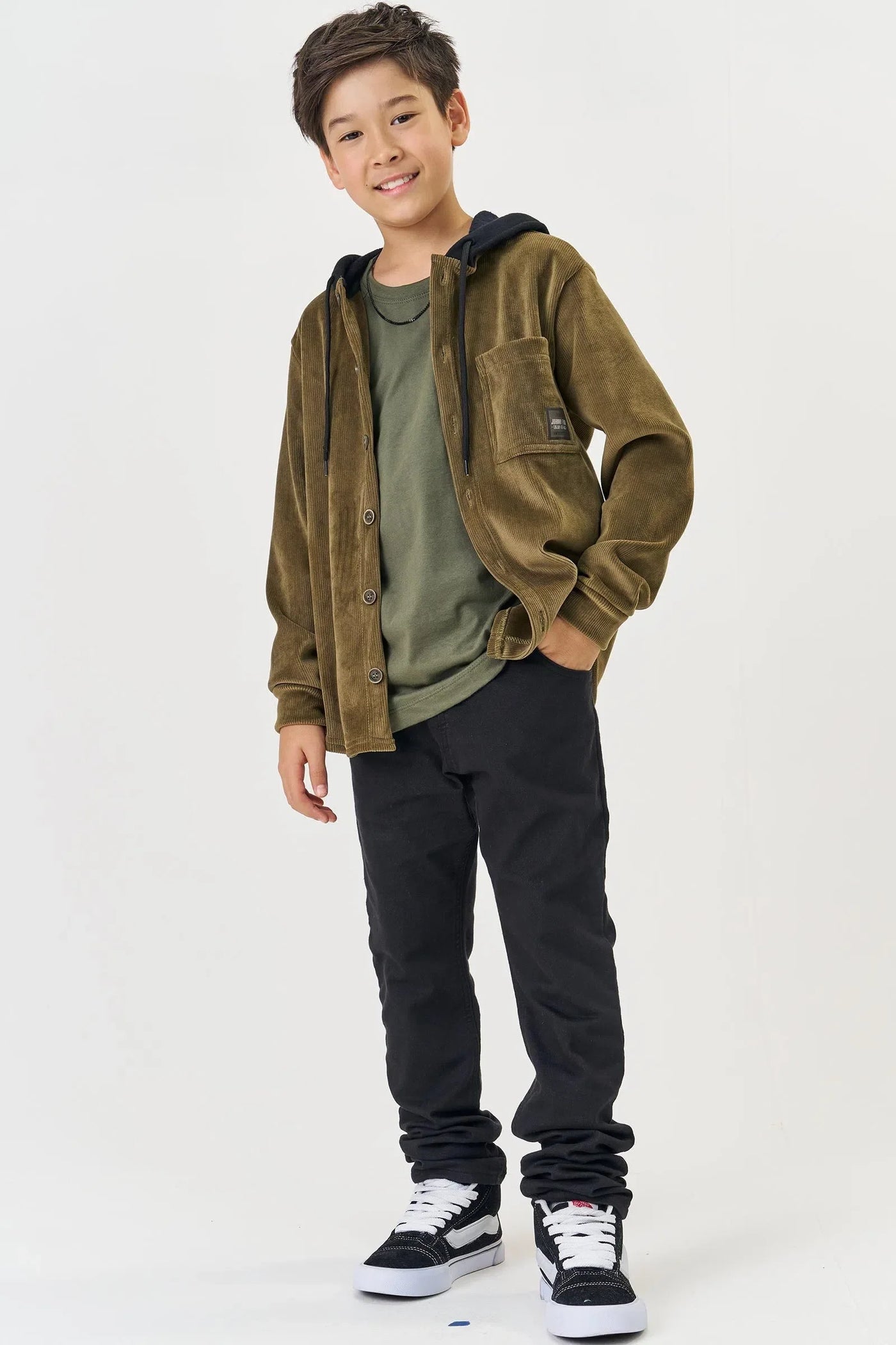 Casaco em Fleece Cotelê com Elastano 80043 Johnny Fox Teen Menino
