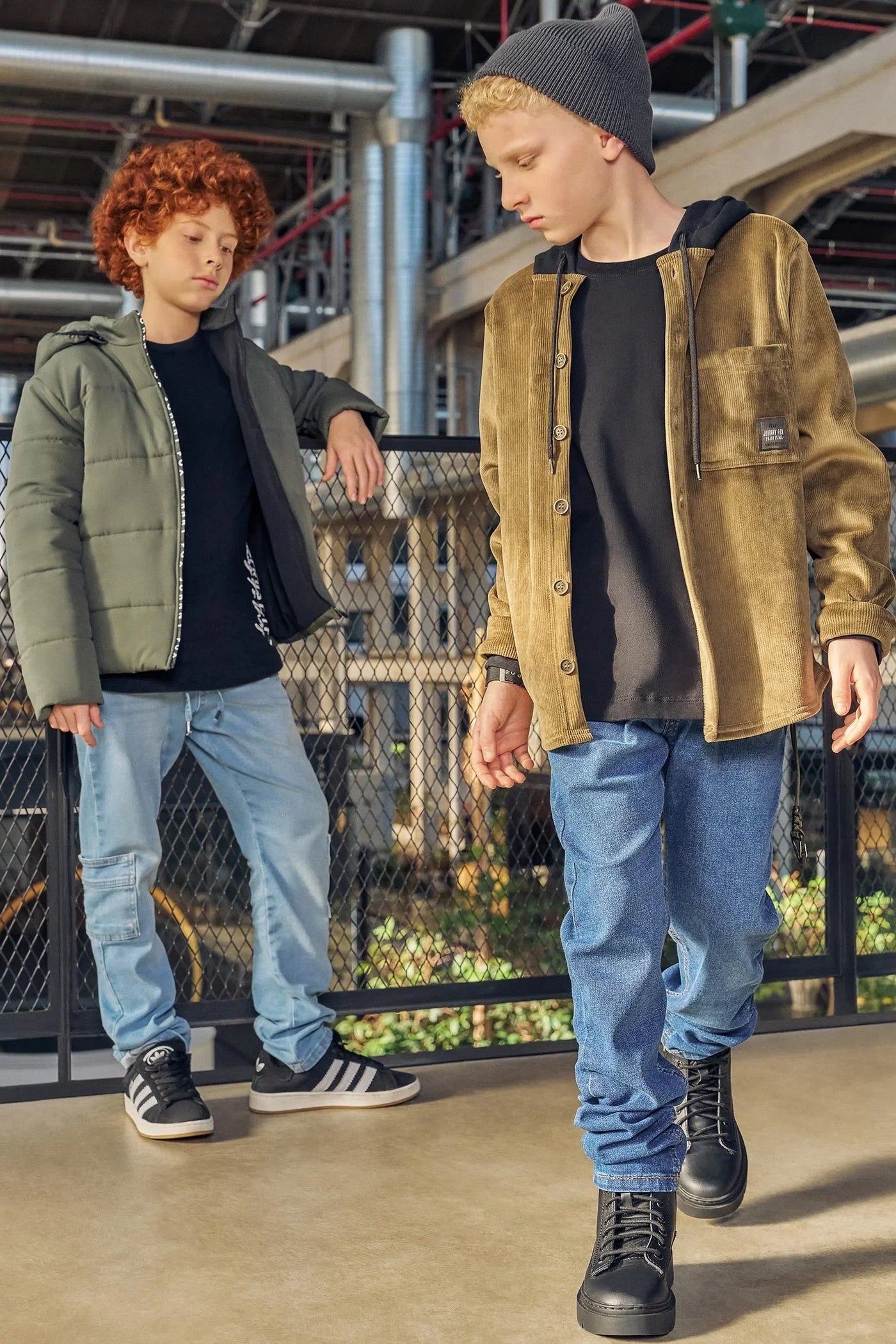 Casaco em Fleece Cotelê com Elastano 80043 Johnny Fox Teen Menino
