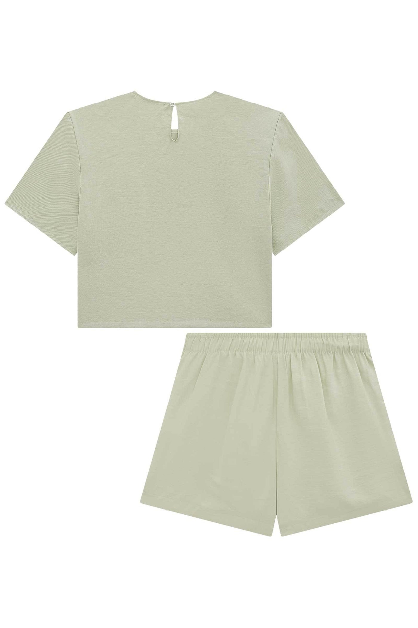 Conjunto Blusa Boxy Over e Shorts em Twill Cell 75125 Lilimoon