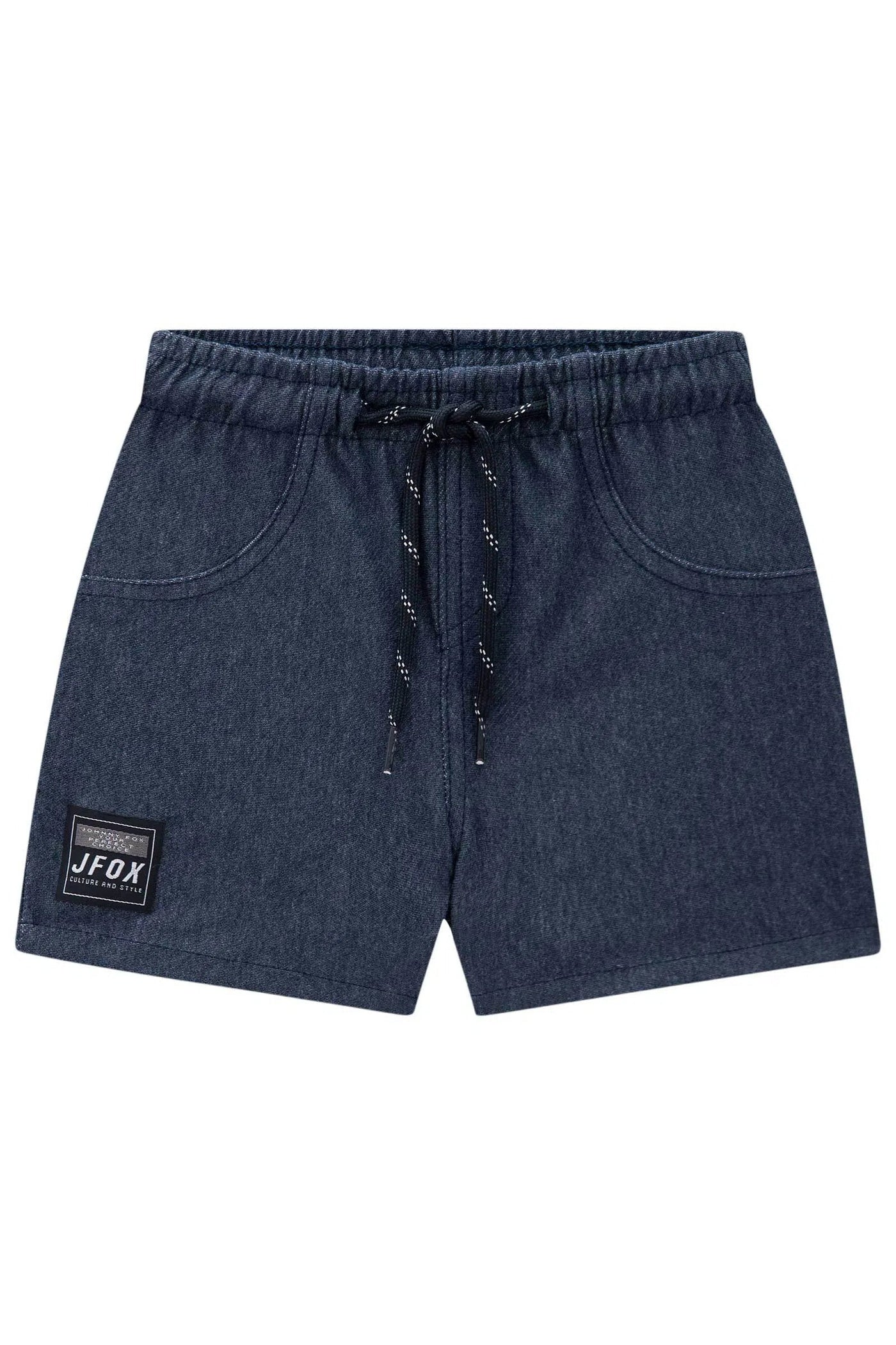 Conjunto Teen Menino de Camisa Polo em Suedine e Bermuda em Cotton Jeans com Elastano 81777 Johnny Fox